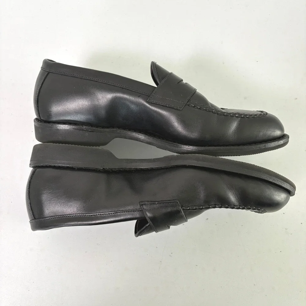 Allen Edmonds Penny Loafers Mens 9.5 D Black Leather Slip On Dress Shoes 3032